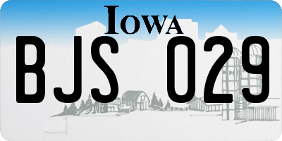 IA license plate BJS029