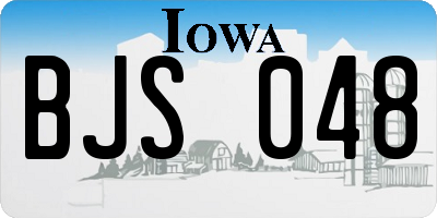 IA license plate BJS048