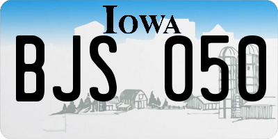 IA license plate BJS050