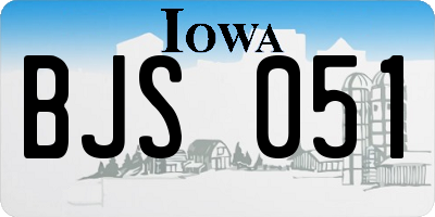 IA license plate BJS051