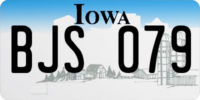 IA license plate BJS079