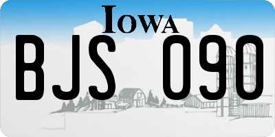 IA license plate BJS090