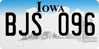 IA license plate BJS096