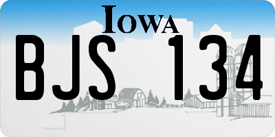 IA license plate BJS134