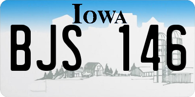 IA license plate BJS146