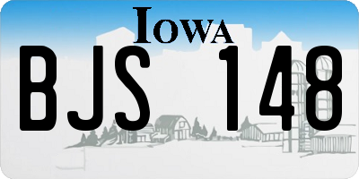 IA license plate BJS148
