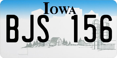 IA license plate BJS156