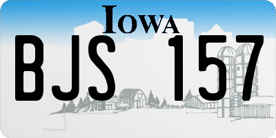 IA license plate BJS157