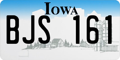 IA license plate BJS161