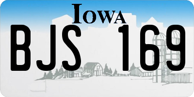 IA license plate BJS169