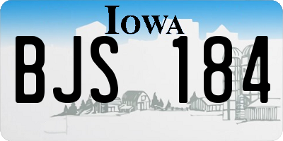 IA license plate BJS184