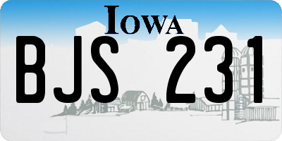 IA license plate BJS231