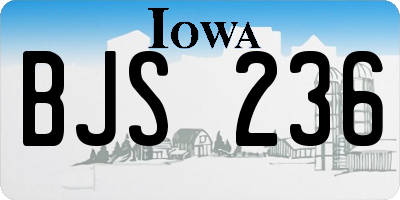 IA license plate BJS236
