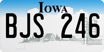IA license plate BJS246