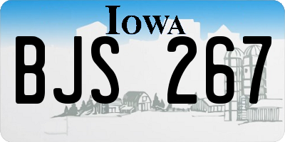 IA license plate BJS267