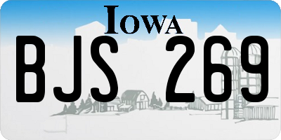 IA license plate BJS269