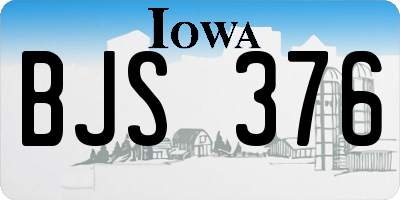 IA license plate BJS376