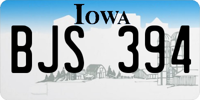 IA license plate BJS394