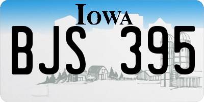 IA license plate BJS395