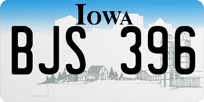 IA license plate BJS396