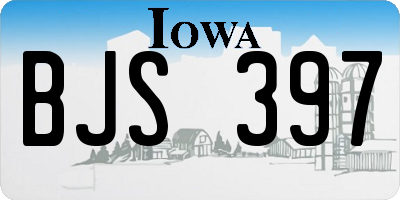 IA license plate BJS397