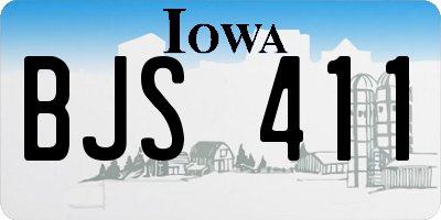 IA license plate BJS411