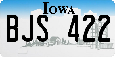 IA license plate BJS422