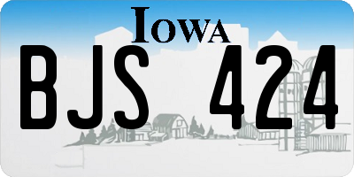 IA license plate BJS424