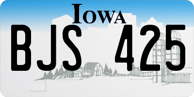 IA license plate BJS425