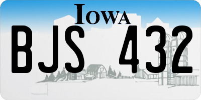 IA license plate BJS432