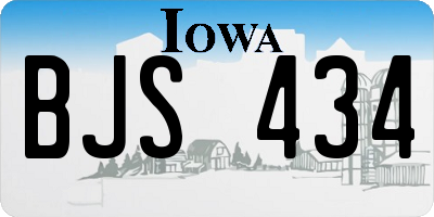 IA license plate BJS434