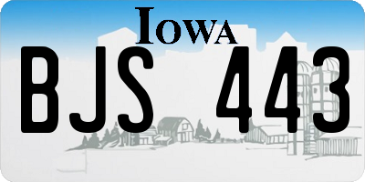 IA license plate BJS443