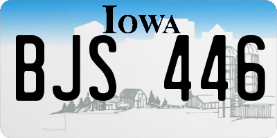 IA license plate BJS446