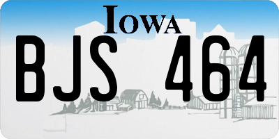IA license plate BJS464