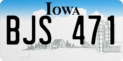 IA license plate BJS471