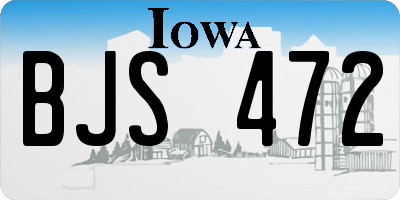 IA license plate BJS472