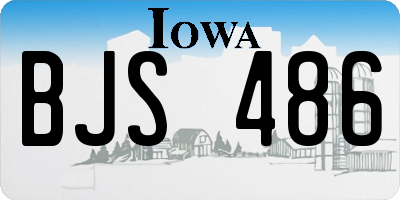 IA license plate BJS486