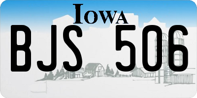 IA license plate BJS506