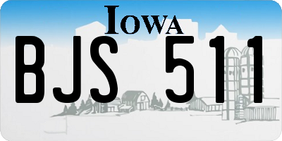 IA license plate BJS511