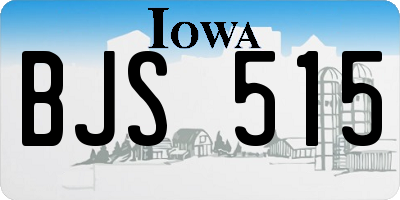 IA license plate BJS515