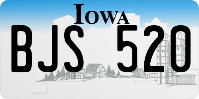 IA license plate BJS520