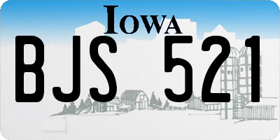 IA license plate BJS521