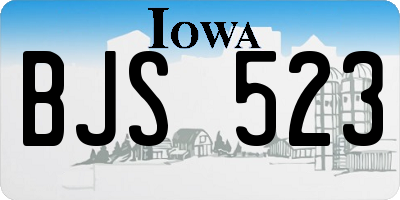IA license plate BJS523