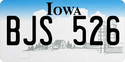IA license plate BJS526