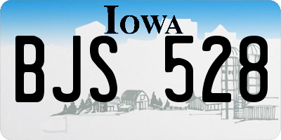 IA license plate BJS528