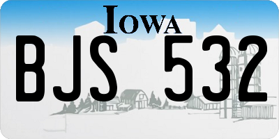 IA license plate BJS532