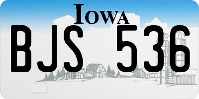 IA license plate BJS536