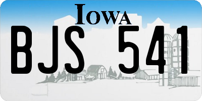 IA license plate BJS541