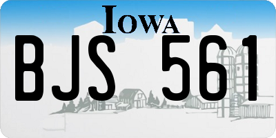 IA license plate BJS561