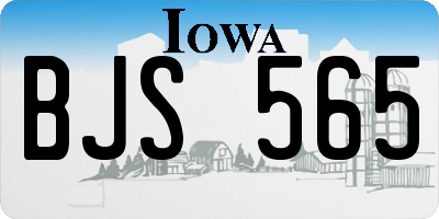 IA license plate BJS565